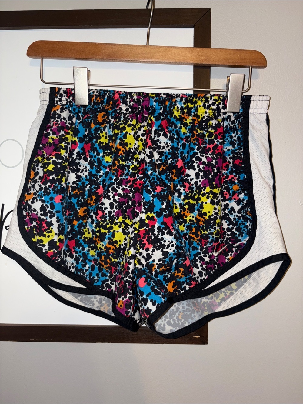 Nike Multi-Color Printed Athletic Shorts with Black Trim